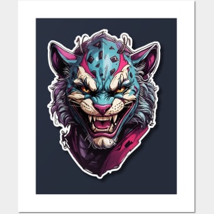 Evil Grinning Panther Posters and Art